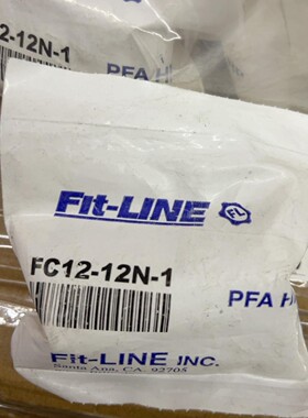 PFA全新进口FIT-LINE接头FC-12-12N-1，1