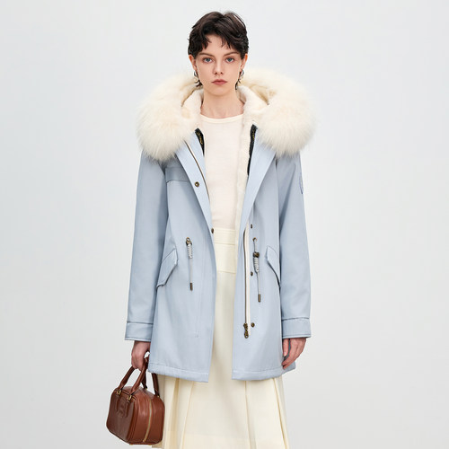 派克服女2026冬季新款水貂毛内胆皮草外套可脱卸年轻款保暖时尚