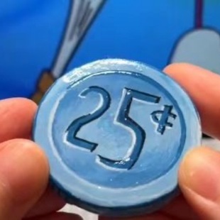 小红书同款海绵宝宝比奇堡周边25美分金属冰箱贴浮雕纪念币收藏