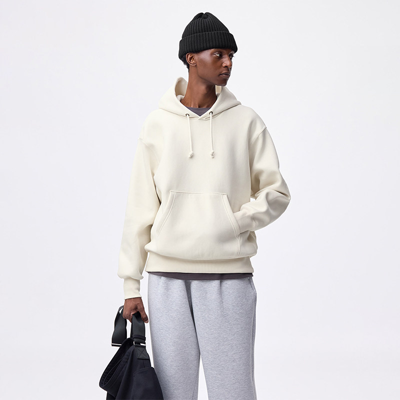 thumbnail for GU Premium Men's Thickened Loose Hooded Heavyweight Fleece-Lined Sweatshirt with Pockets, 2025 Winter New B357546