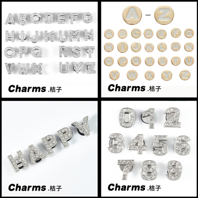 洞洞鞋鞋花装饰配件创意金属字母