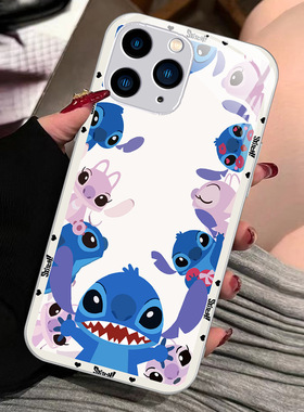 20plus14苹果SamsungS25u史迪仔12可爱13三星S24fe手机壳S23ultra女s22+8男a54全包21卡通53玻璃case52适用34