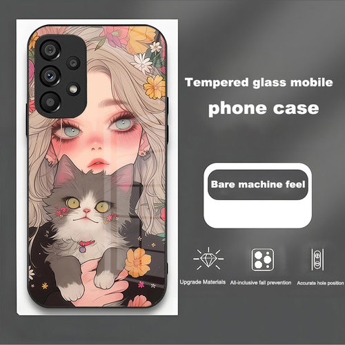 16plus苹果14SamsungS25三星S24fe猫咪A55手机壳S22ultra女s23u加54可爱21+M53case52适用34玻璃73小米15卡通
