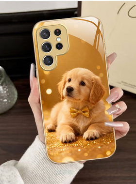 A56苹果17SamsungS25+三星S26ultra手机壳23加S24fe小狗22u猫咪54玻璃53case55适用16plus女21高级感15高颜值