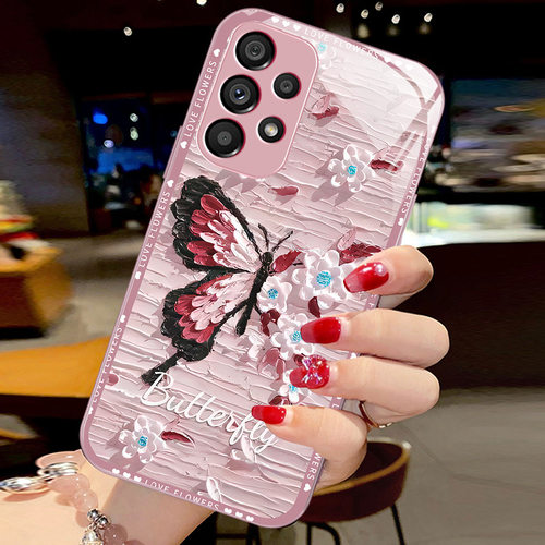16plus20苹果14SamsungS25油画33蝴蝶13三星S24fe手机壳S23ultra女s22u花朵a54全包21+53case52适用34玻璃a73