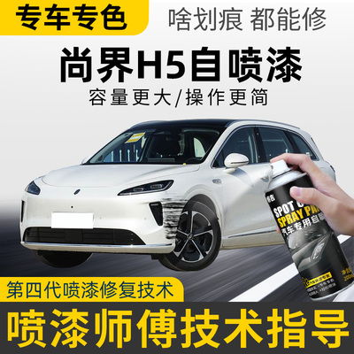 尚界H5自喷漆云水蓝仲夏紫色原厂车漆修复补漆神器白色油漆自喷漆
