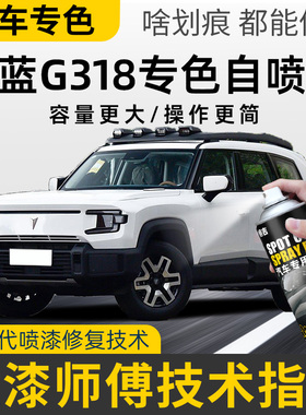 深蓝g318补漆笔塔公绿墨脱灰色原车漆修复贡嘎银色汽车专用自喷漆
