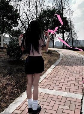 jk彩带拍照道具彩带蓝色4米粉色黄色艺术跳舞丝带玩飘带舞蹈户外