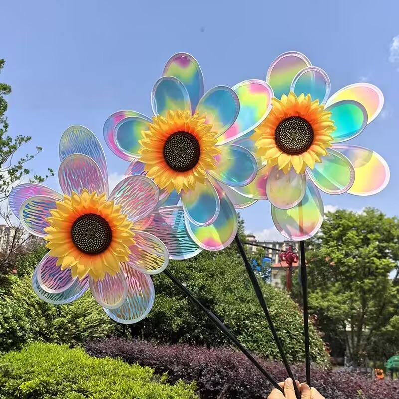 七彩炫彩风车节日活动装饰道具
