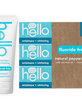 Hello Antiplaque Toothpaste, Fluoride Free Too 3pack
