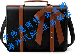 ECOSUSI Women Briefcase PU Leather Laptop Bag College Satche