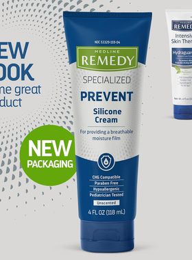Medline Remedy Specialized Silicone Cream, Unscented