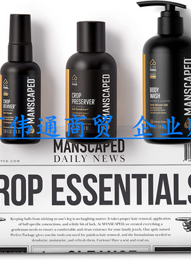 MANSCAPED® Crop Essentials ball deodorant toner shower gel