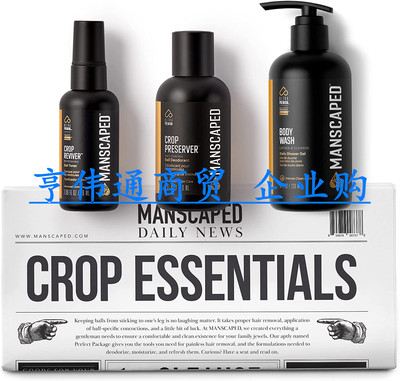 MANSCAPED® Crop Essentials ball deodorant toner shower gel