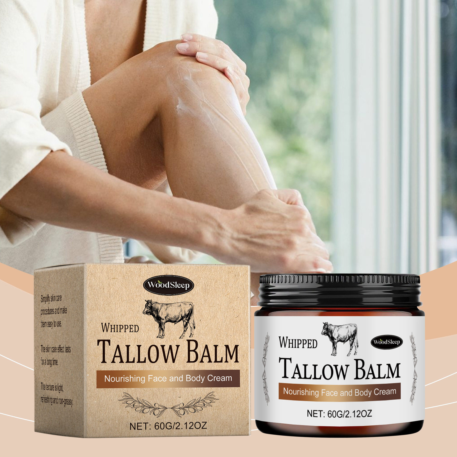 Cow fat moisturizing cream nourishes and moisturizes the ski
