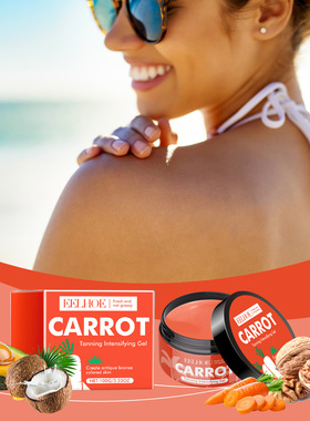 Carrot darkening gel evens skin tone and creates wheat skin