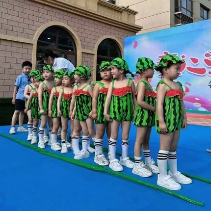 幼儿园表演服儿童节跳舞 六一演出服装大码西瓜舞特色动物舞蹈服