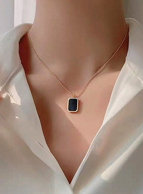 新款钛钢项链女百搭不掉色短款