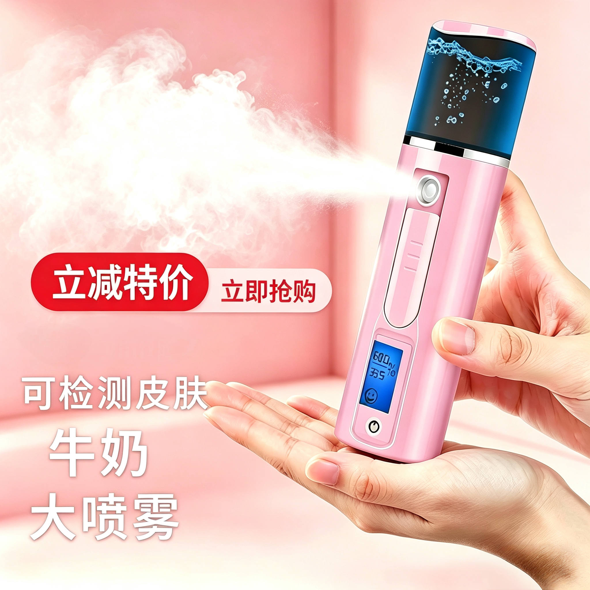 补水仪纳米喷雾脸部美容冷喷机加湿仪器随身便携充电小型蒸脸家用