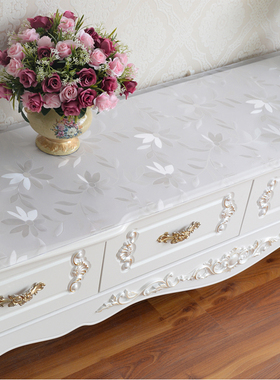 免洗50*200PVC软玻璃水晶桌布塑料透明电视柜垫布茶几垫磨砂水晶