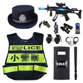 儿童警服小警察衣服帽子警察玩具装 玩具枪 备男孩警官小交警全套装