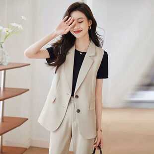 开衫 气质高级感休闲无袖 外穿坎肩背心马夹女 马甲女2026春秋季 西装