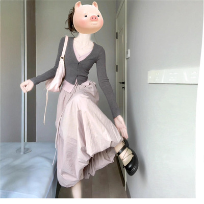 连衣裙子套装女2025早秋季新款今年流行爆款一整套初秋巨好看长裙