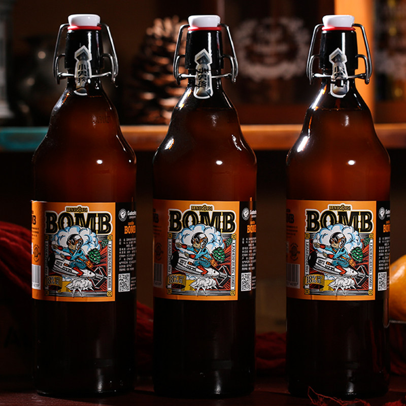 雷德斯堡炸弹18度精酿啤酒大瓶1000ml高度数烈性原浆鲜啤啤格鲁特