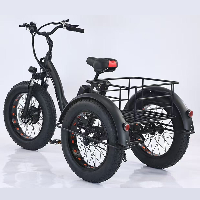 20寸胖胎脚踏助力电动三轮车粗胎雪地锂电三轮自行车电瓶车工厂