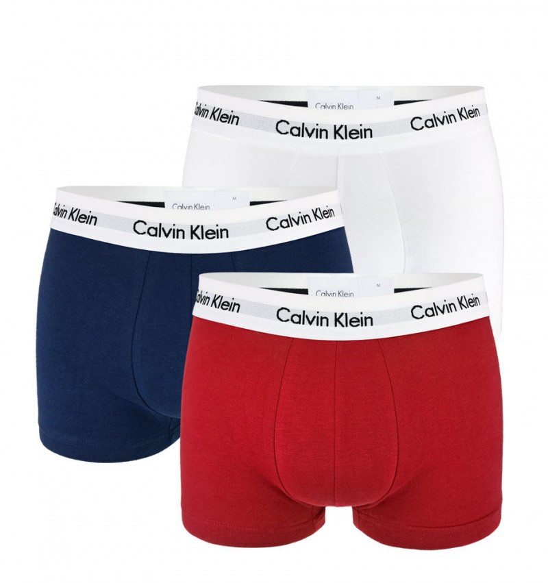 正品现货 Calvin Klein CK 男士纯棉内裤四角裤透气平角裤 本命红