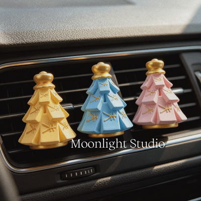 Moonlight发财树空调出风口香薰装饰扩香石创意车饰礼物