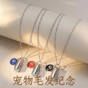 猫咪小狗毛发保存纪念项链亲人骨灰吊坠宠物天堂纪念品永不分离