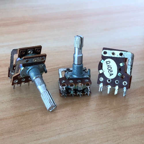 148型 16型双联A50K*2音响音量电位器8脚带抽头花轴轴长30mm25mm