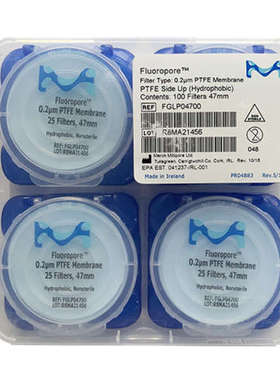 FGLP04700密理博0.22um聚四氟乙烯PTFE白色疏水光微孔滤膜