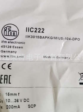 全新德国易福门电感式接近开关IGS283IGC234IG5647IGT240品质保证