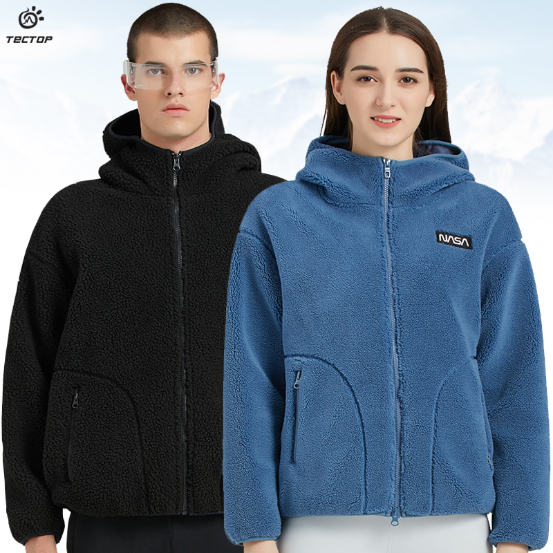 探探拓户外秋冬季连帽加绒加厚