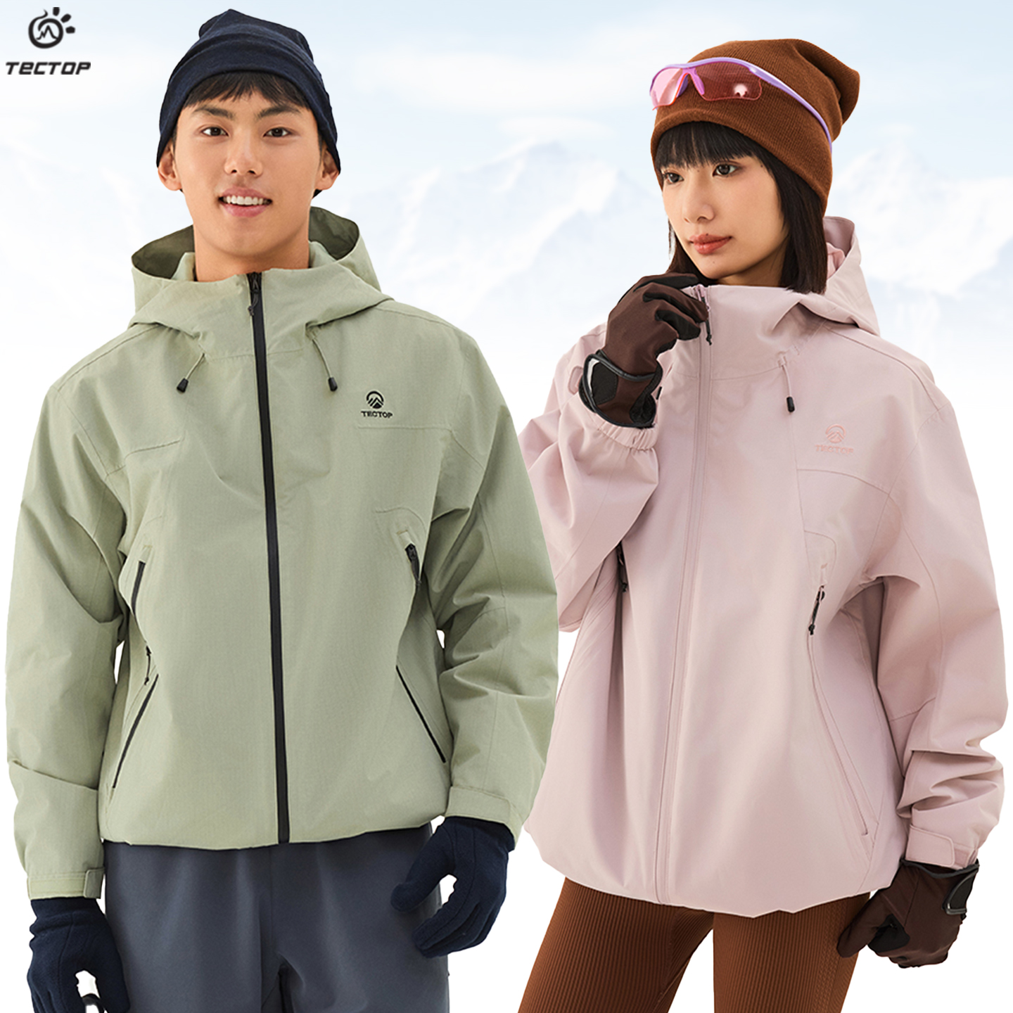 探拓户外秋冬季防风保暖三合一冲锋衣男女士防水徒步运动登山外套