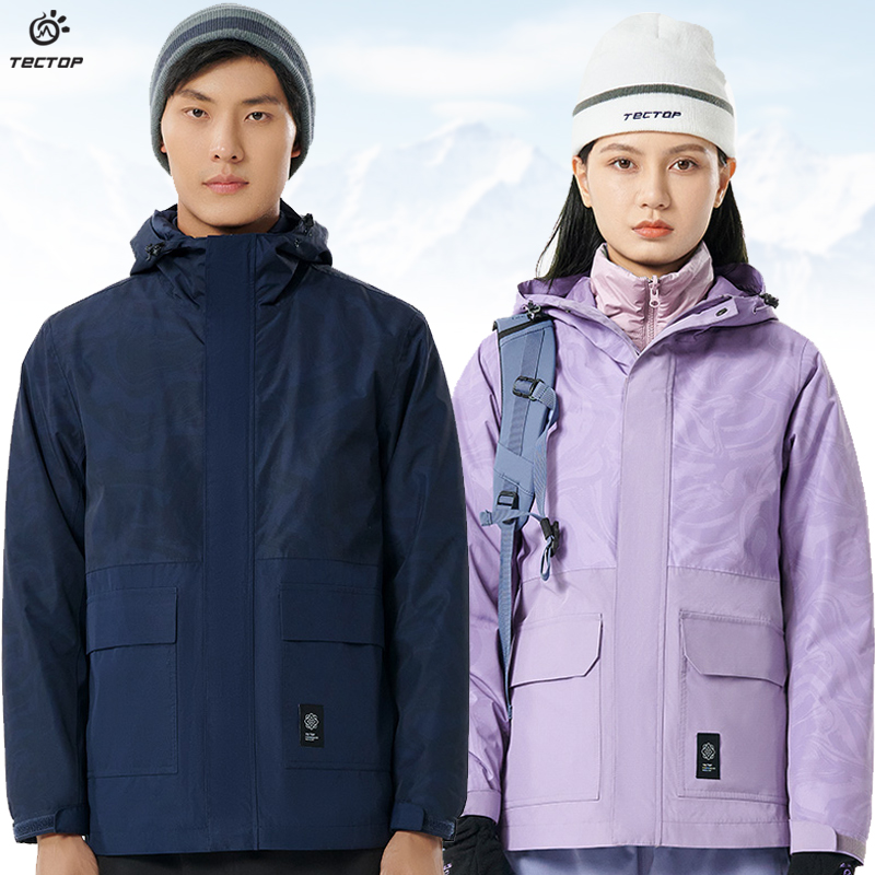 探拓情侣秋冬季防风防水冲锋衣