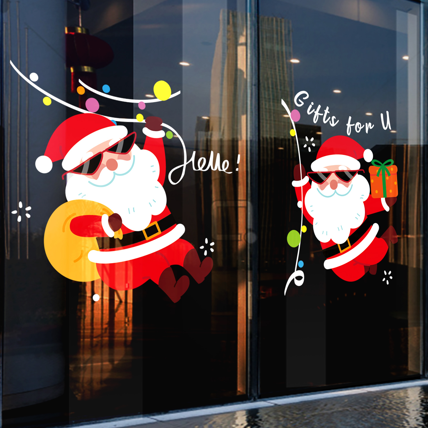 2026圣诞节装饰场景布置氛围窗花