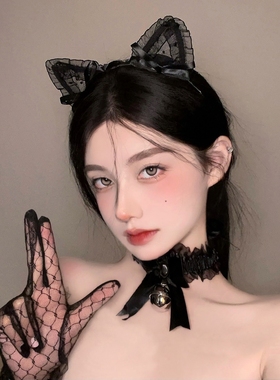猫耳朵发箍女2023年新款网红发卡性感情趣蕾丝头箍cos发饰头饰品