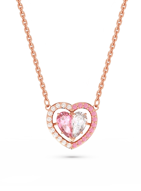 施华洛世奇半心贴贴项链