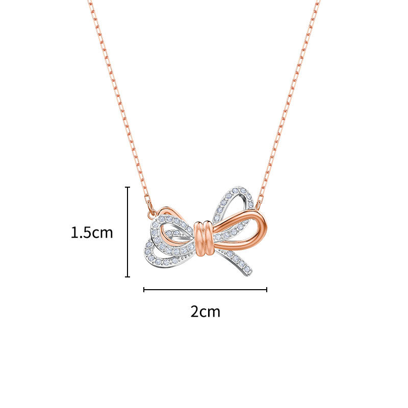 스와로브스키 평생 활 목걸이 활 펜던트 쥬얼리 쇄골 체인 액세서리 여성용 라이트 럭셔리 틈새 시장