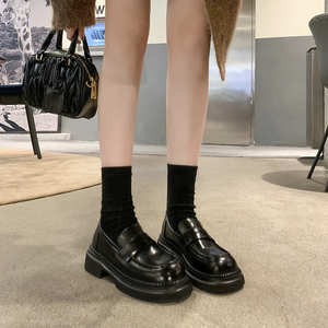 小码313233百搭jk裙子乐福鞋女鞋