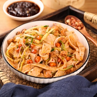 周三嫂面皮徐州睢宁邳州泗洪特产宿迁擀面皮凉皮速食小吃袋装 真空