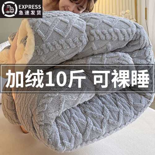 被子冬被牛奶绒冬季棉被被芯10斤羊羔绒加厚保暖冬天200x230cm150