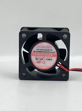 EVERCOOL/捷冷 EC4020H12B 4CM 12V 0.09A 4020 机箱静音散热风扇