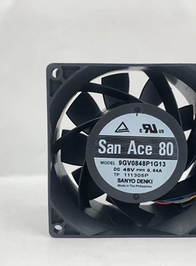 三洋9GV0848P1G13原装正品 8038 48V 0.84A 4线pwm高端散热风扇