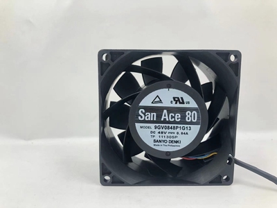 三洋9GV0848P1G13原装正品 8038 48V 0.84A 4线pwm高端散热风扇