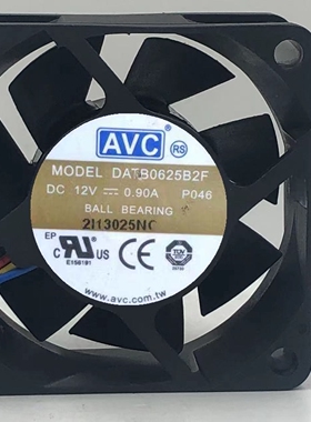 原装AVC DATB0625B2F 12V 0.90A 6厘米 6025 4线PWM温控 散热风扇