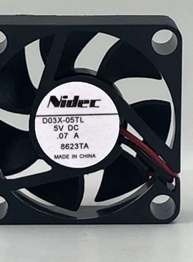 NIDEC D03X-05TL 5V 0.07A 3010 3CM 3线带测速 双滚珠散热风扇